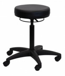 black vinyl round stool